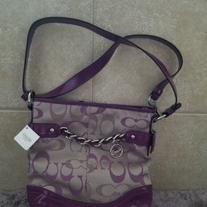 NWT Coach Gallery Optic Signature Chain Duffle Cro